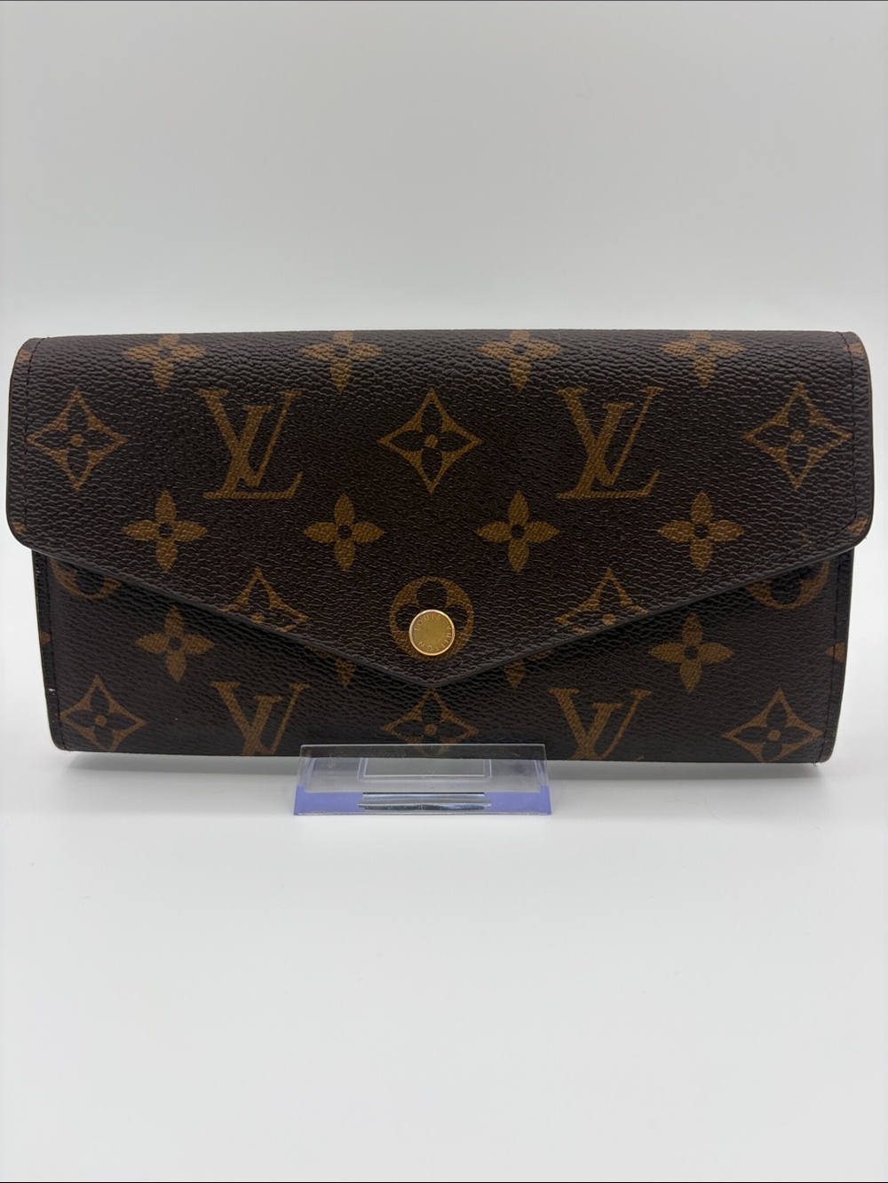 Louis Vuitton Sarah Wallet Monogram Canvas Red Interior Snap Flap ✨Authentic✨